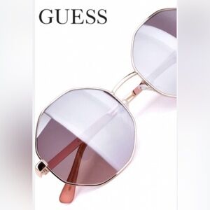Guess Rose Gold Frame Sunglasses with Gradient Lenses